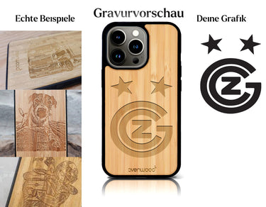 INDIVIDUELL iPhone 15 Pro Max Bambus-Kunststoff